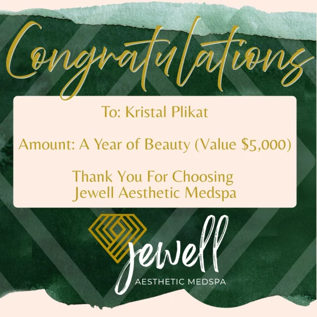 Congratulations to our Year of Beauty Giveaway winner! 🎉✨
Thank you to everyone who joined us for our Open House! We couldn’t have asked for a better turnout and are so grateful for each and every one of our amazing patients 🤍
Congratulations @jkplik ! 
Additional giveaway winners will be contacted privately.

“A Reputation Built on Results” 🩷💚
#jewellaestheticmedspaeugeneoregon #hillaryjewellnpeugeneoregon #eugene #eugeneoregon #medspaeugeneoregon #medspa #hydrafacial #botox #dysport #juvederm #skincare #halo #bblforeveryoung #sciton #bbl #sofwave #skintightening #skinfirming #obagiskincare #skinmedica #injectables #skintexture #skinmedica #obagi #restylane #skincare #JAMS #lipfiller #laserhairremoval